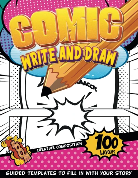 Comic Kids Book: Child’S Sketch Pad With Comic Panels | Create Your Own Comic Books ürün görseli 1