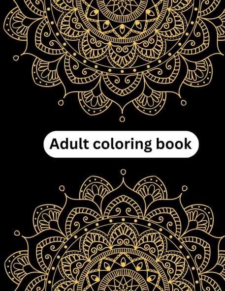 Independently Published Mindfulness Adult Coloring Book For Men And Women Stress Relieving Designs Mandalas Animals With 8.5 * 11 Inch Size And 110 Pages ürün görseli 1