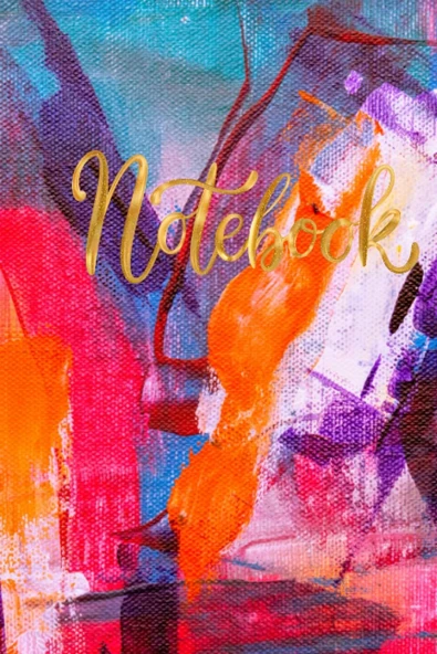Colorful Paint Stroke Book, 6 X 9Inches, Lined Pages, Paperback, 150 Sheets, White ürün görseli 1