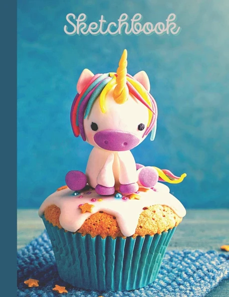 Cupcake Unicorn Sketchbook ürün görseli 1