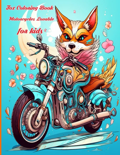 Independently Published Fox Coloring Book Motorcycles Lovable For Kids: Relaxing And Explore, The Adorable Of Fox Motorcycles Size, 8.5X11 Inches 62 Pages ürün görseli 1