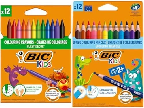 Bic Plastidecor Pastel Boya Evolution Kuru Boya Seti (12'Li + 12'Li) ürün görseli 1