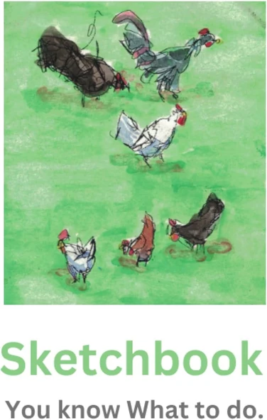 Chickens Sketchbook: Sketchbook With Chickens Cover, 120 Blank Pages To Draw On. Ideal For Children And Adults ürün görseli 1