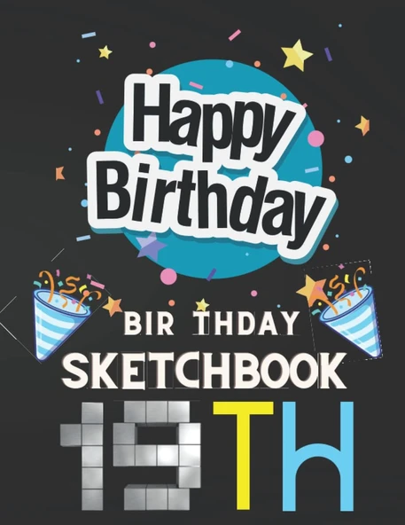 Happy 19Th Birthday Sketchbook: Gifts For 19Year Old Girls Sketchbook Gifts For Anniversary Kids,Drawing Pad For Kids Blank Paper Sketch Book For Drawing Practice,19Year Old Gift Ideas ürün görseli 1