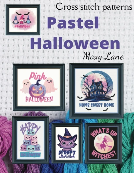 Independently Published Pastel Halloween Cross Stitch Patterns ürün görseli 1