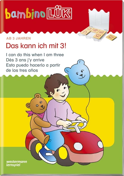 Bambinolük-Übungshefte: Bambinolük: 3 Jahre: Das Kann Ich Mit 3!: Kindergarten / 3 Jahre: Das Kann Ich Mit 3! (Bambinolük-Übungshefte: Kindergarten) ürün görseli 1
