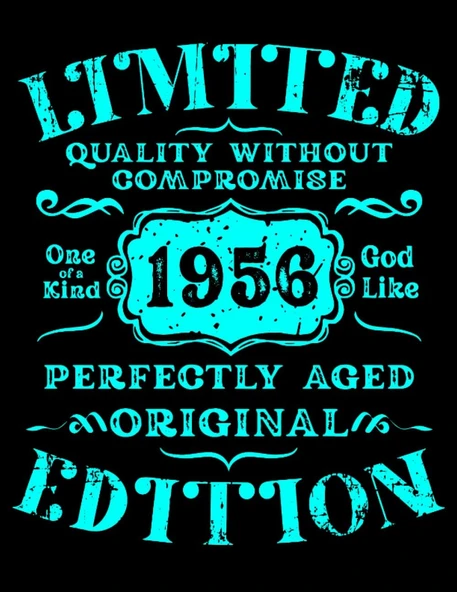 Independently Published Coloring Book - 101 Mandalas - Limited 1956 Year Birthday Edition Born Grunge: Funny Used Line Birthday Gift - A4 (8, 5X11) ... - Antistress - Relax ürün görseli 1