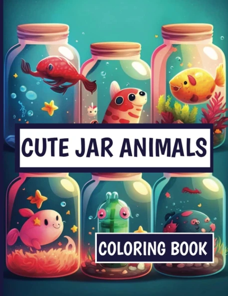Independently Published Cute Jar Animals Coloring Book 8.5X11, 100 Pages - Perfect For Kids And Adults: Subtitle: Relax And Unleash Your Creativity With Adorable Animal ... For Animal Lovers And Colo ürün görseli 1