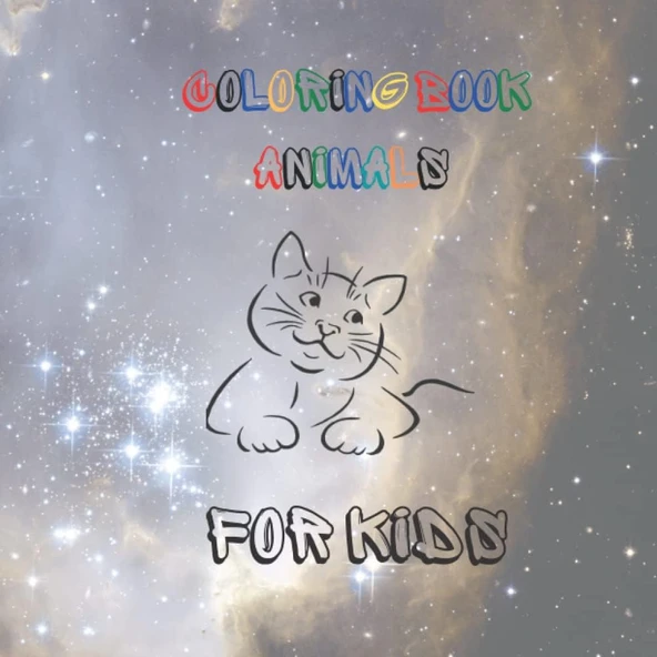 Coloring Book Animals For Kids,8,5Po X8,5Po (21,5Cm X21,5Cm),80 Page: Coloring Book Animals For Kids ürün görseli 1
