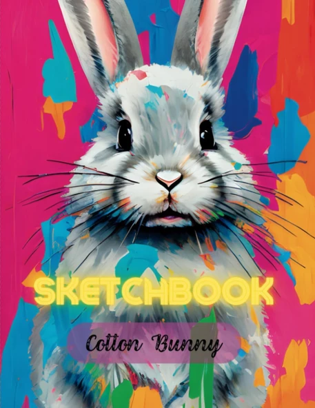 Sketchbook: Cotton Bunny Notebook For Kids | Sketch Pad For Drawing, Doodling, Writing Or Sketching | Sketch Book For Beginners | Drawing Book For ... | Large Blank | 8.5X11 | 100+ Blank Pages ürün görseli 1
