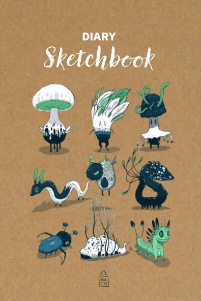 Independently Published Diary Sketchbook: Draw And Write Journal, Book For Sketch Memories (Monsters And Creatures Themed) ürün görseli 1