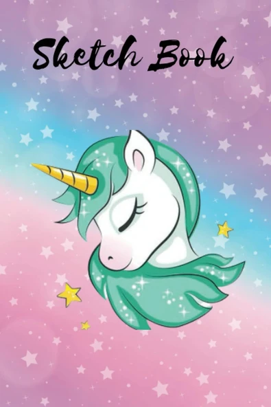 Mini Sketchbook: For Ideas, Drawing & Doodles & More, Mini-Sketch Pad (6 X 9 Inches), Cute Unicorn - [Professional Binding] ürün görseli 1