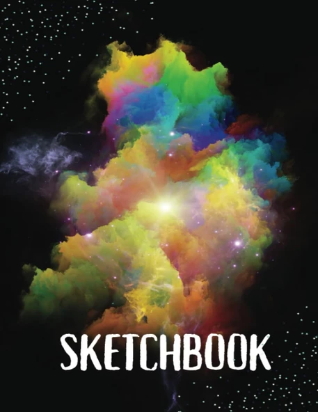 Independently Published Sketchbook: Colorful Minimalist Cover, 102 Pages, 8.5" X 11", For Drawing, Doodling, Writing, Sketching, Colored Pencil Or Crayon Coloring, Paperback ürün görseli 1