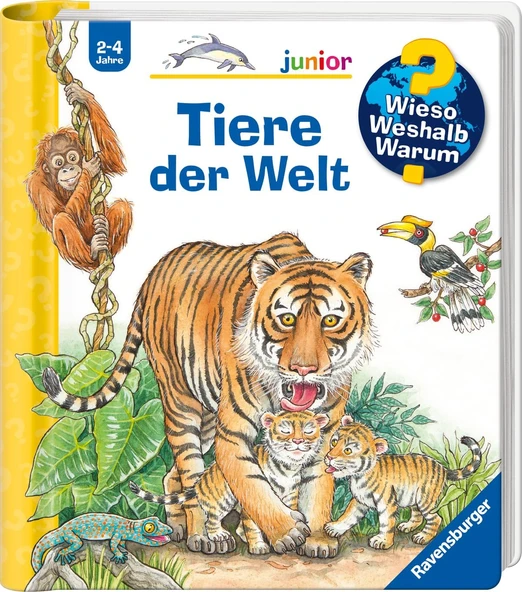 Wieso? Weshalb? Warum? Junior, Band 73 - Tiere Der Welt (Sachbuch Ab 2 Jahre - Mit Klappen) ürün görseli 1