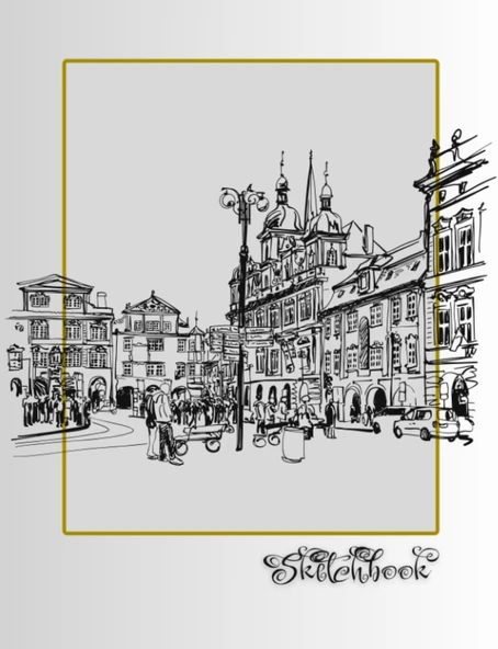 Sketchbook: City Scene, Large 8.5" X 11", 110 Pages, Perfect For Everyone, Crayons, Pencils, Drawing And Sketching ürün görseli 1