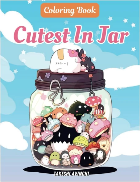 Independently Published Cutest In Jar: Coloring Book In Anime Style, Kawaii Creature In Jar, Gift For Manga Lover ürün görseli 1