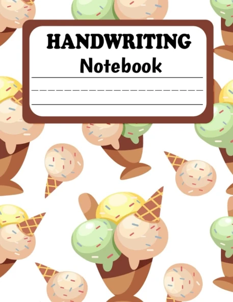 Handwriting Practice Paper Notebook: Dotted Writing Sheet Workbook For Preschool And Kindergarten, 120 Blank Handwriting Practice Paper For ... ( Tracing Practice Book For Preschoolers) ürün görseli 1