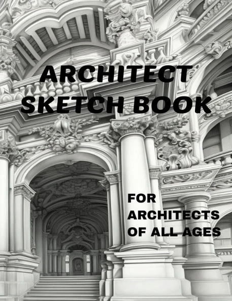 Independently Published Architect Sketch Book For Kids & Adults: Sketch Pad, With 8.5" X 11", 110 Pages, Acid Free Sketchbook Artistic Drawing Painting Writing Paper For Kids And Adults ürün görseli 1
