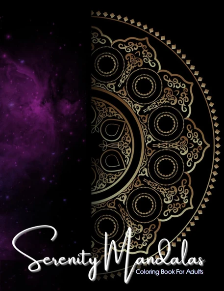 Independently Published Serenity Mandalas: Adult Coloring Book, Stress Relieving Mandala Patterns (Size 8.5X11") ürün görseli 1