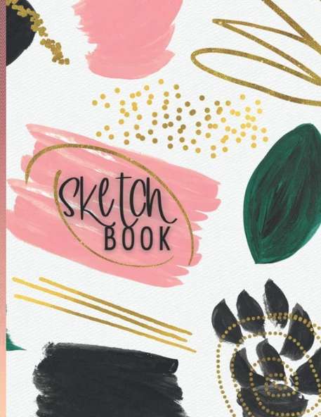 Sketchbook: The Perfect Gift For Young Artists, S Or Adults - Abstrait Cover - 120 Large White Pages (8.5" X 11") With Abstrait Frames - For Drawing, Sketching Or Doodling ürün görseli 1