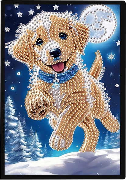 Shegzhuc 14,5 X 21 Cm Elmas Boyama Not Defteri A5 Boş Elmas Boyama Not Defteri Elmas Boyama Not Defteri Elmas Boyama Yapay Elmas Özel Taşlar Günlük, Kız Hediyeleri (Köpek Labrador) ürün görseli 1