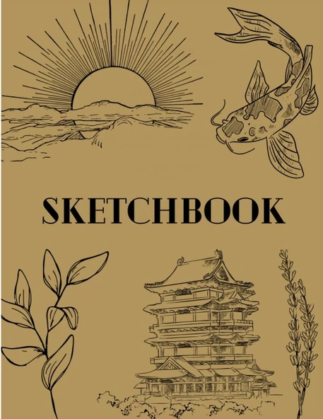 Independently Published Brown Cover Plain Sketchbook ürün görseli 1