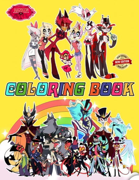 Independently Published Hazbin Hotel Coloring Book Cute Character For Fan Men Teen Women Kid Student: A Colouring For Kids Ages 4-7,8-12, Girls, And Adults | With +50 ... Stress Relief And Unwi ürün görseli 1