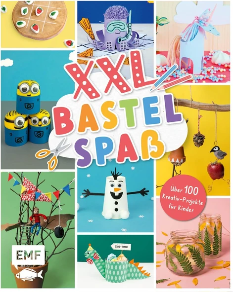 Xxl Bastelspaß Für Kleine Kreative: Über 100 Kreativ-Projekte Für Ab 3 Jahren: Basteln Mit Papier, Naturmaterialien, Klopapierrollen Und Co. ürün görseli 1