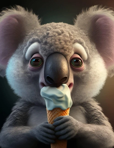 Independently Published Cute Koala Eating Ice Cream Sketchbook ürün görseli 1