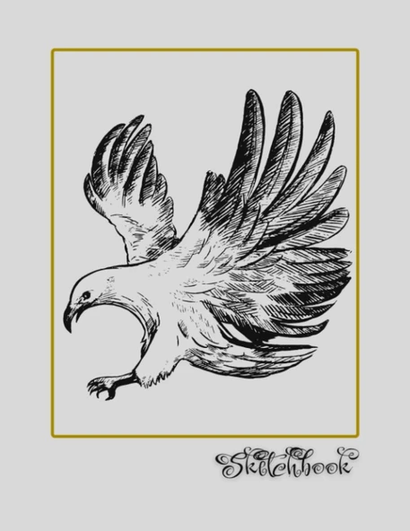 Sketchbook: Bird Sketch, Large 8.5" X 11", 110 Pages, Perfect For Everyone, Crayons, Pencils, Drawing And Sketching ürün görseli 1