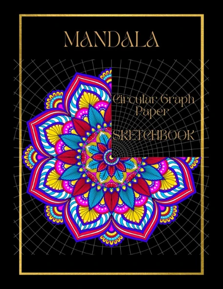 Mandala Sketchbook.: Mandala Sketchbook. Circular Graph Paper Notebook, Grid Paper, Mandala Drawing Template Sketchbook. ürün görseli 1
