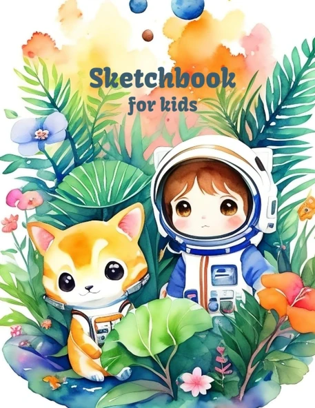 Sketchbook For Kids: Large Blank Sketchbook For Drawing, Painting, Writing, Sketching And Doodling, 120 Pages, 8.5X11, Drawing Journal For Kids ürün görseli 1