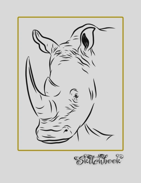 Sketchbook: African Wildlife Sketch, Large 8.5" X 11", 110 Pages, Perfect For Everyone, Crayons, Pencils, Drawing And Sketching ürün görseli 1