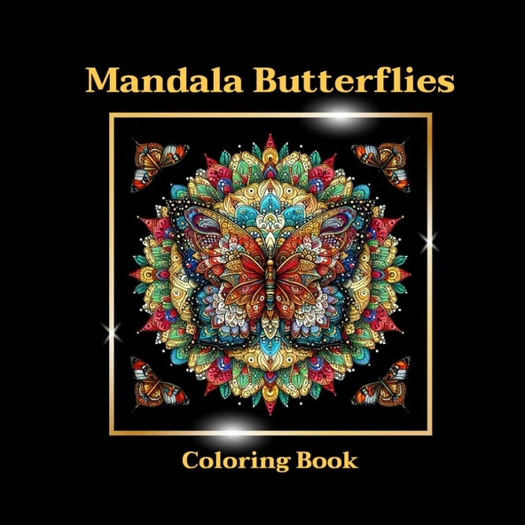 Independently Published ฺButterfly Mandala Coloring Book Our Mandala Butterfly Coloring Book Offers 50 Captivating Designs For Therapeutic Coloring Enjoyment. Measuring At ... And Convenient For On-T ürün görseli 1