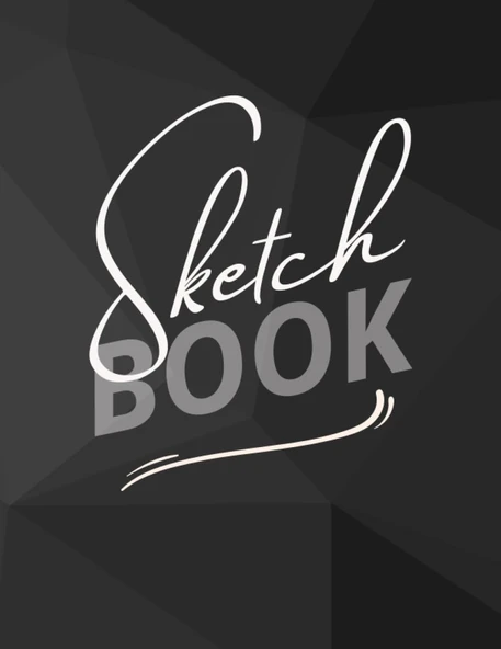 Black Simple Sketchbook: 8.5"X11" , 100 Sheets ürün görseli 1