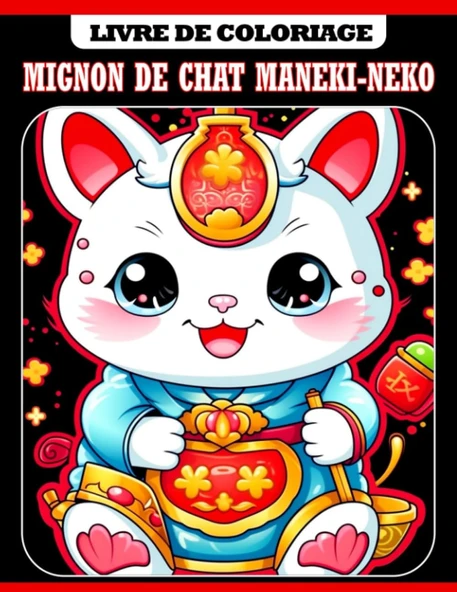 Independently Published Livre De Coloriage Mignon De Chat Maneki-Neko: Livre De Coloriage Sur Le Thème Des Animaux Avec 30 Illustrations Pour Enfants Adultes Et Amoureux Des ... Les Vacances Et La Dé ürün görseli 1