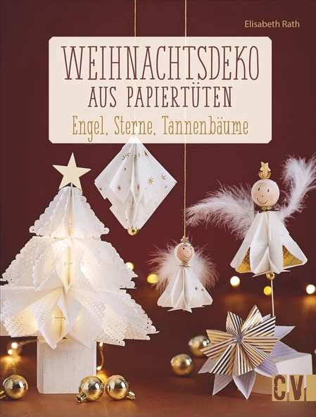Weihnachtsdeko Aus Papiertüten: Engel, Sterne, Tannenbäume ürün görseli 1