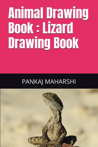 Animal Drawing Book : Lizard Drawing Book - Sketch Book For Drawing Doodling And Sketching 6 * 9 Inch 180 Pages Drawing Notebook Color Interior With White Paper ürün görseli 1
