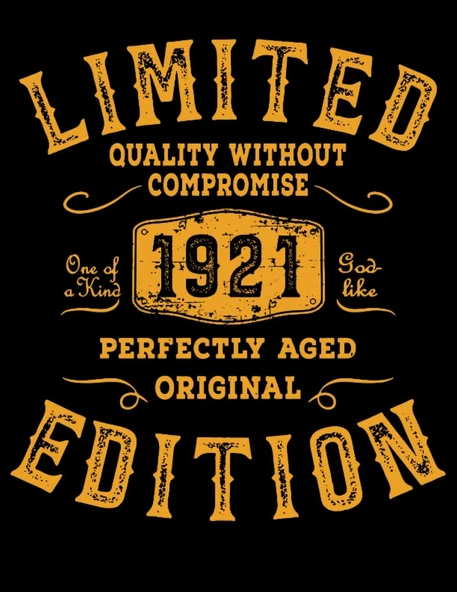 Independently Published Coloring Book - 101 Mandalas - Limited 1921 Year Birthday Edition Born Grunge: Funny Used Line Birthday Gift - A4 (8, 5X11) ... - Antistress - Relax ürün görseli 1