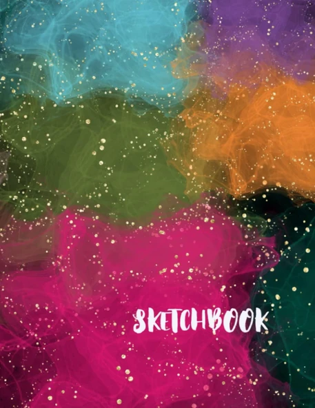 Black Paper Sketchbook For Kids And Teens For Writing, Drawing, Doodling Sketching 120 Pages, 8.5"X 11" ürün görseli 1