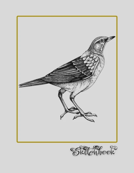Sketchbook: Bird Sketch, Large 8.5" X 11", 110 Pages, Perfect For Everyone, Crayons, Pencils, Drawing And Sketching ürün görseli 1