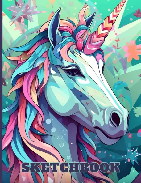 Sketchbook: Drawing Notebook With Unicorn: (Size 8.5 X 11) Drawing Book (Sketchbook For Kids) ürün görseli 1