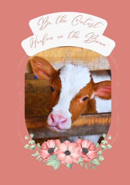 The Cutest Heifer In The Barn Hardcover Sketchbook A Cute Cow Lovers Gift For Teen And Tweens Cow Notebook Gift Sketchbook Watercolor Sketchbook ... 250 Pages For Mixed Media Sketchbook For Kids ürün görseli 1