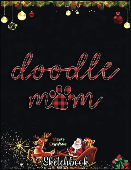Independently Published Christmas Sketch Book: Buffalo Plaid Doodle Mom Dog Mom Valentines Mothers Day Gift, 120 Pages Help You Your Ideas Size 8.5 X 11 Inches Sketchbook ürün görseli 1