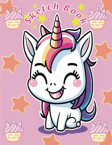 Independently Published Sketchbook: Drawing Notebook With Unicorns, Drawing Book (Sketchbook For Kids) (Spanish Edition) ürün görseli 1