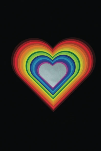 Rainbow Heart Notebook: Blank White Paper, 120 Page 6”X9” Pad With Pop Cover For School, College, Art, Math, Computer, Science, Students, Artists, ... Destined For A Blank Canvas: Creatives ürün görseli 1