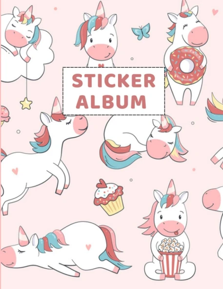 Independently Published Sticker Album: My Cute Sticker Album, Personal Sticker Album, Sticker Drawingbook, Sticker Album For Kids & Adults ürün görseli 1