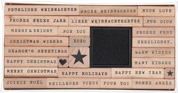 Stempelset Merry Christmas, El Yazısı Fsc %100, 26 Stempel ürün görseli 1