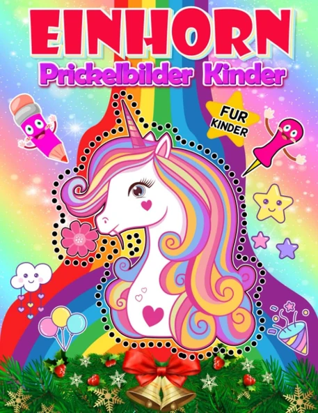 Independently Published Prickelbilder Einhorn Fur Kinder: 50+ Das Große Prickel Und Bastelbuch Für - Ausmalen , Prickeln , Schneide | Einhorn Prickelblock & Prickelset Fur Mädchen Ab 3 - 5 (Ge ürün görseli 1