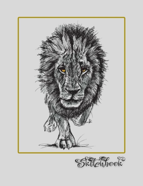 Sketchbook: African Wildlife Sketch, Large 8.5" X 11", 110 Pages, Perfect For Everyone, Crayons, Pencils, Drawing And Sketching ürün görseli 1